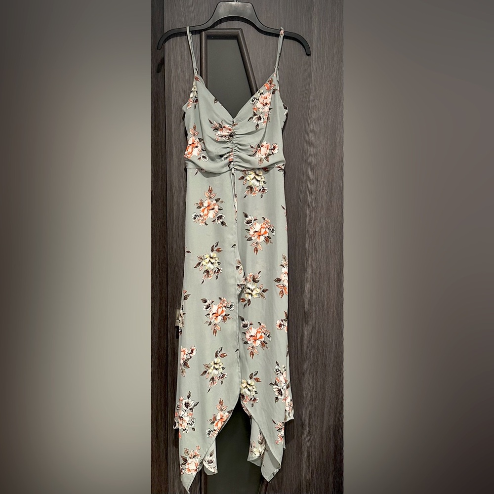 Three Pink Hearts Mint Medi Dress with attached shorts